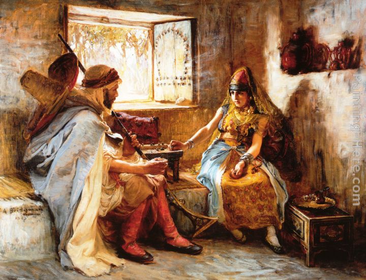 The Game of Chance painting - Frederick Arthur Bridgman The Game of Chance art painting